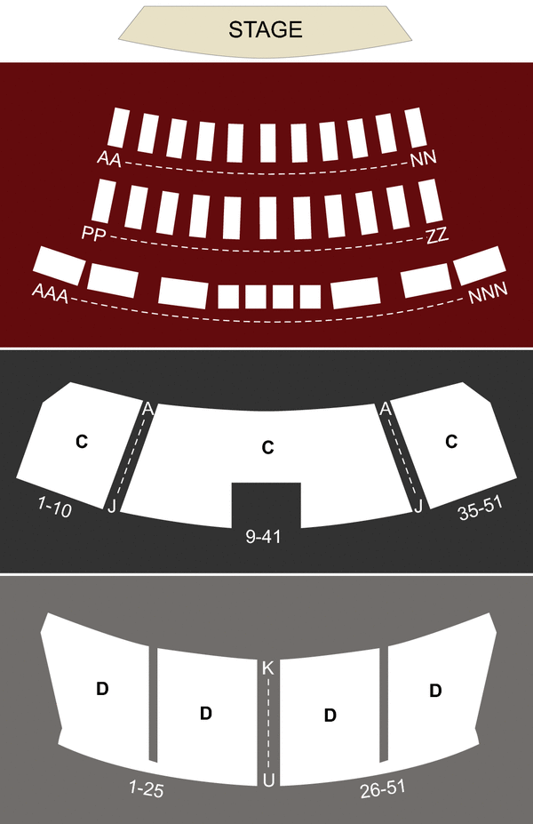 Human Nature Theatre Seating Chart