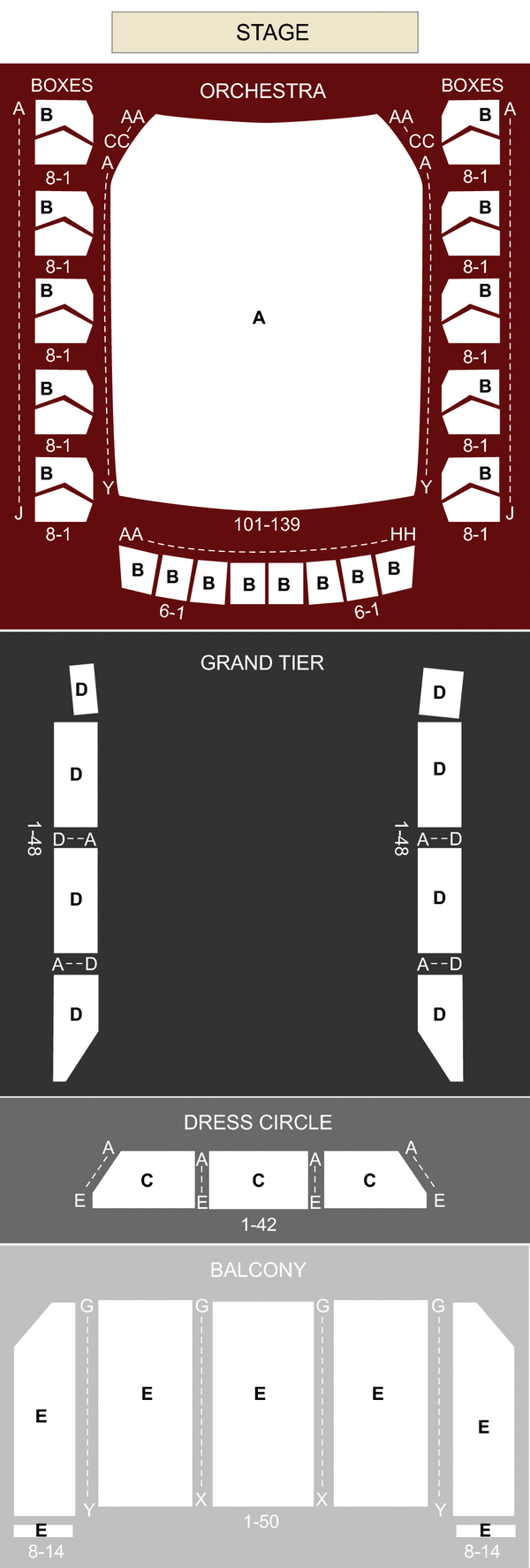 Modell Performing Arts Center at the Lyric Seating Chart