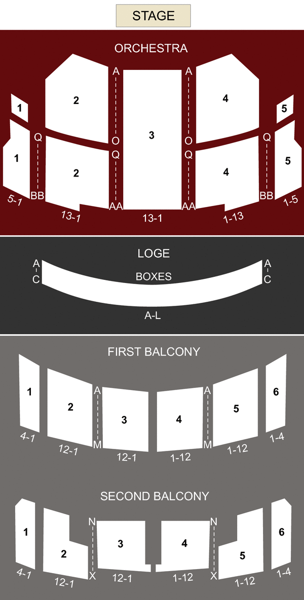 Taft Theatre Seating Chart