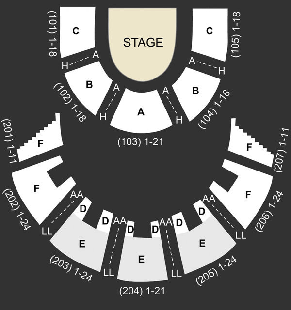 drawn to life cirque seating chart