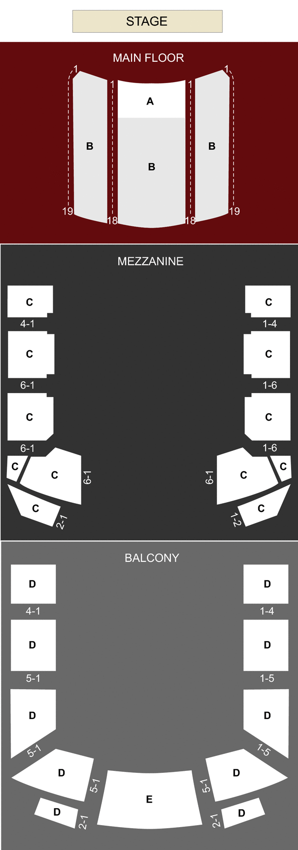 Fallsview Theatre Seating Chart