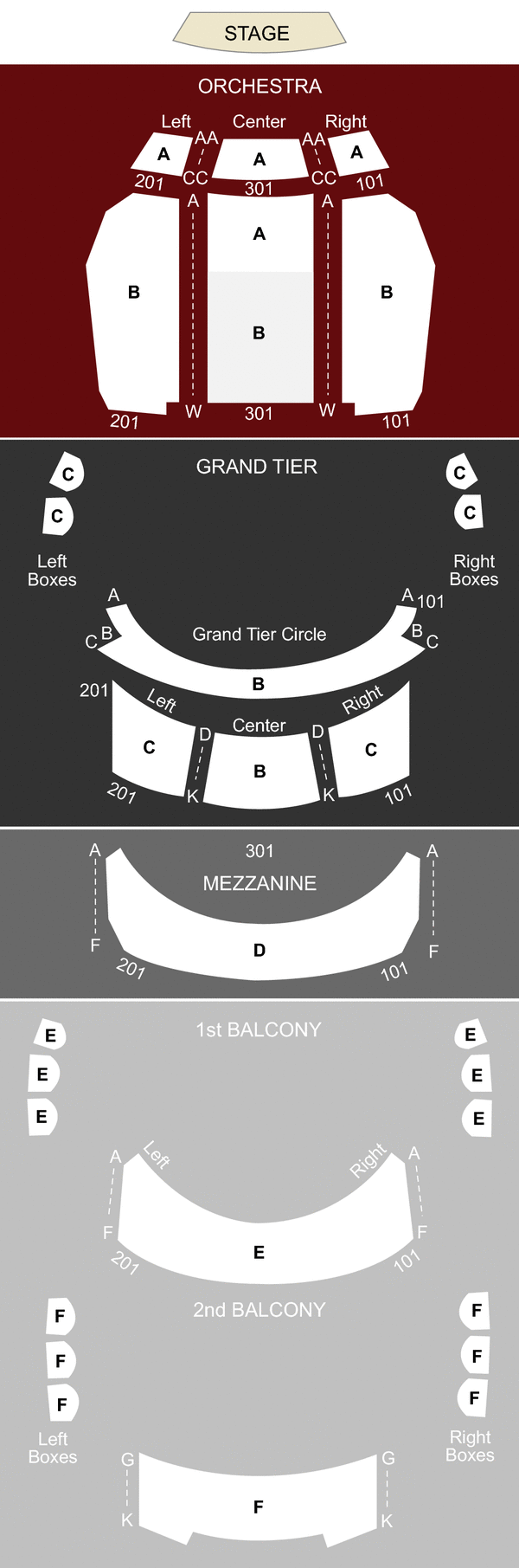 Blumenthal Arts Seating Chart