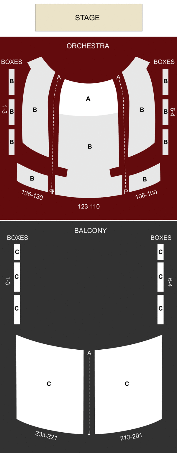 Fletcher Opera Theatre Seating Chart