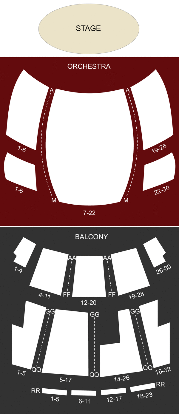 Bing Crosby Theater Seating Chart