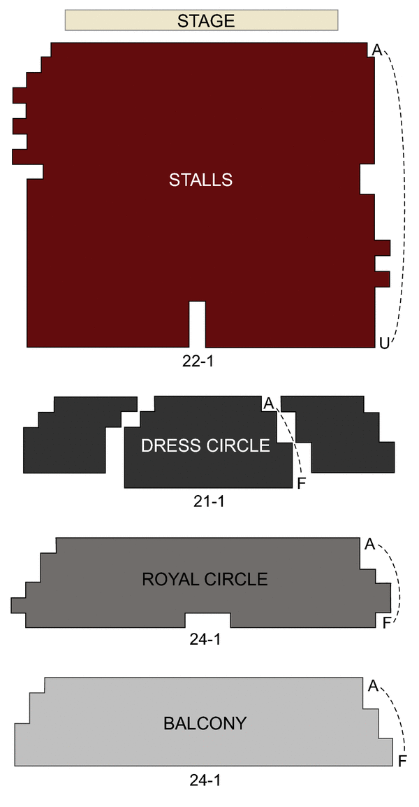 Harold Pinter Theatre Seating Chart