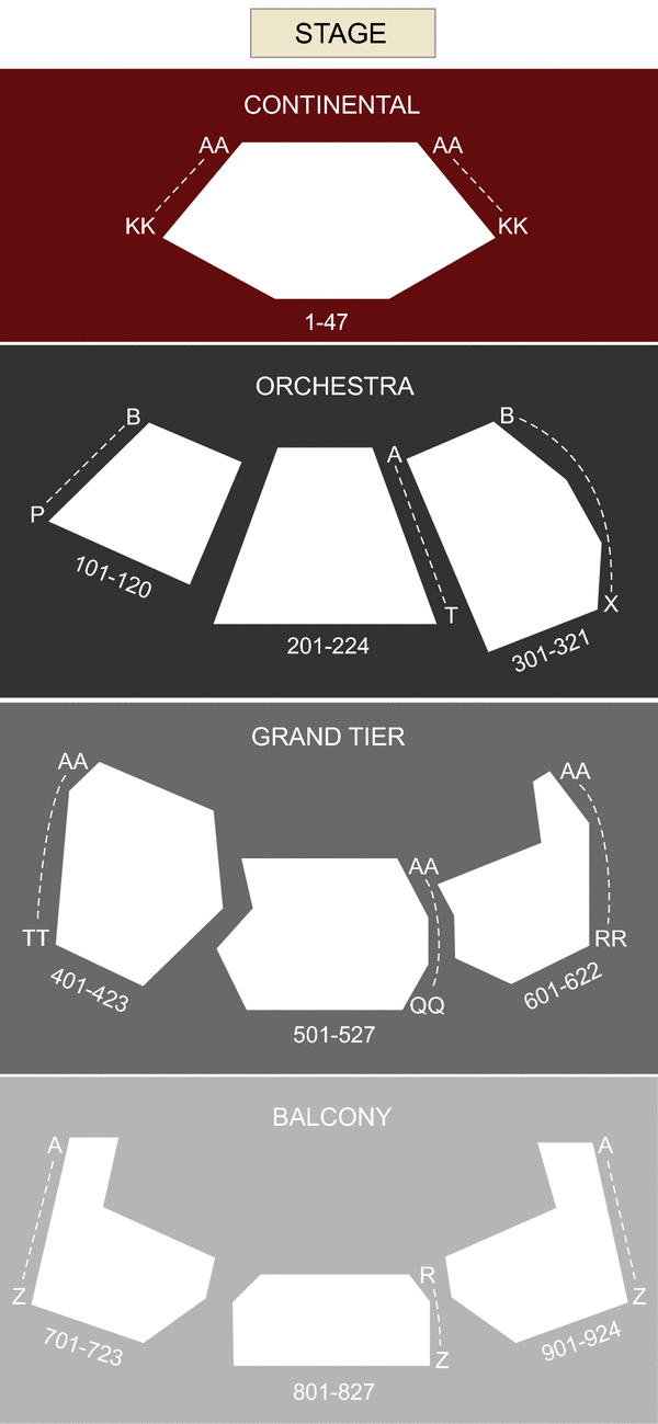 BJCC Concert Hall Seating Chart