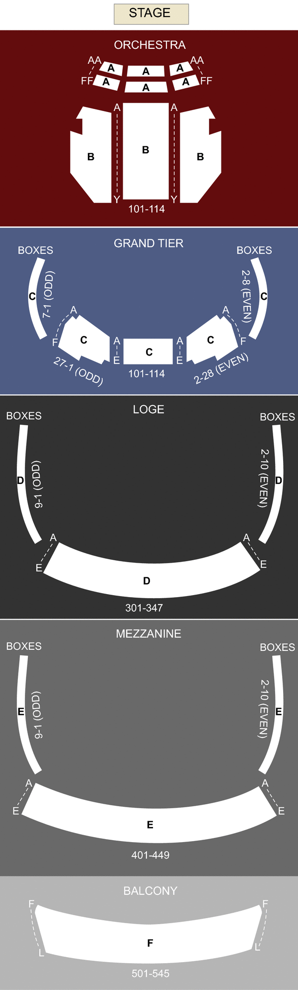 Dreyfoos Concert Hall Seating Chart