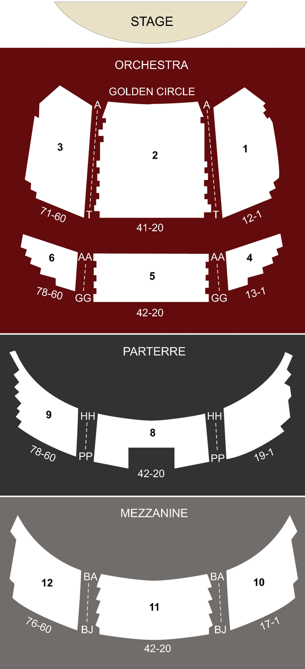 Venetian Theatre Seating Chart