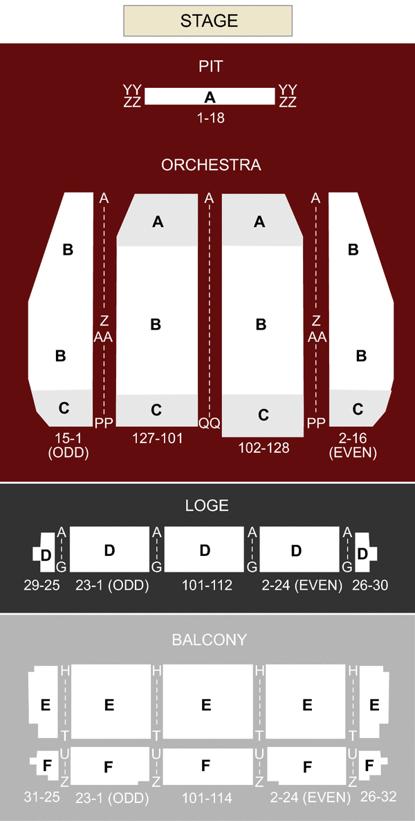 Landmark Theatre Seating Chart