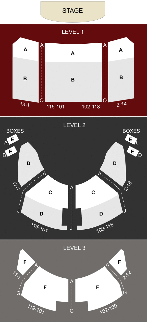 Lexington Opera House, Lexington, KY - Seating Chart & Stage ...