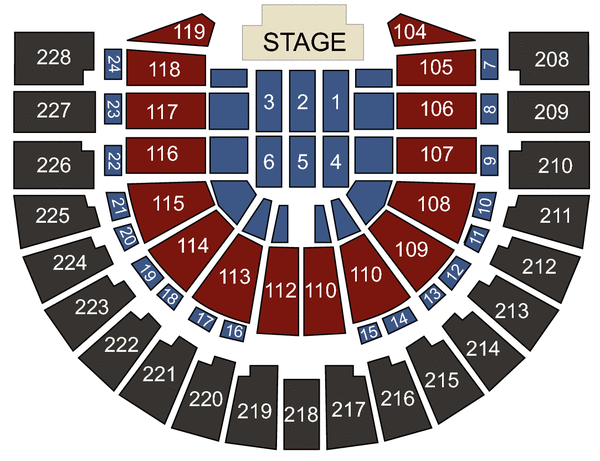 Cox Pavilion Las Vegas Seating Chart