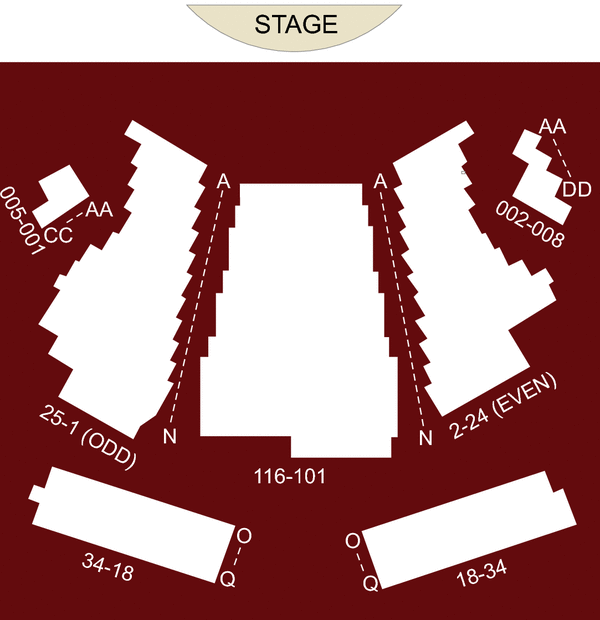 Humphreys Theatre, Dallas, TX - Seating Chart & Stage ...