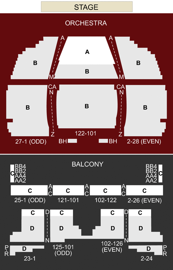 Clemens Center Seating Chart