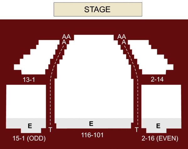 Stage 42 Seating Chart